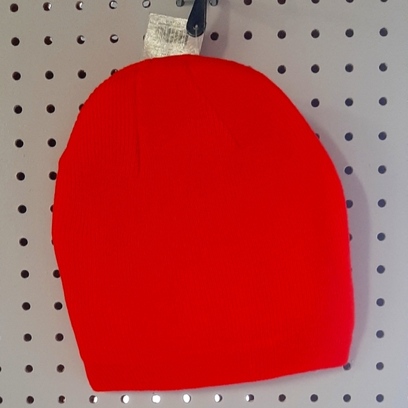 Sherpa Lined Beanie Toque ~ Neon Orange - Picture 1 of 2
